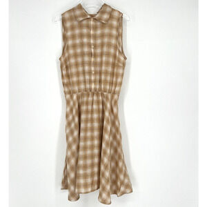 CP Shades Dress Womens S Plaid Swing Tank Top Sundress Western Picnic Boho